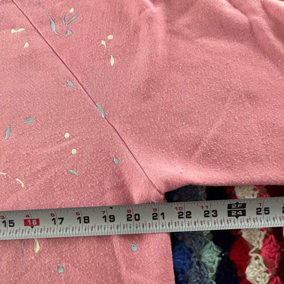 Vintage 90s Jerzees Paint Splatter Pastel Raglan Oversized Crewneck Swea… - Picture 8 of 12